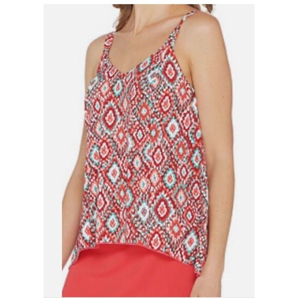 D & Co Swimsuit SET Coral Adjustable Tankini Top & Swim Skirt Plus Size 20W - Picture 3 of 16